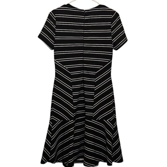 Anthropologie Hutch Eleanor Black & White Striped Shift Dress Size Small Career - Picture 5 of 13